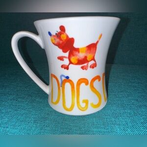 Gallery by Inhesion Adorable Dogs Colorful Whimsical Ceramic Mug Never Used